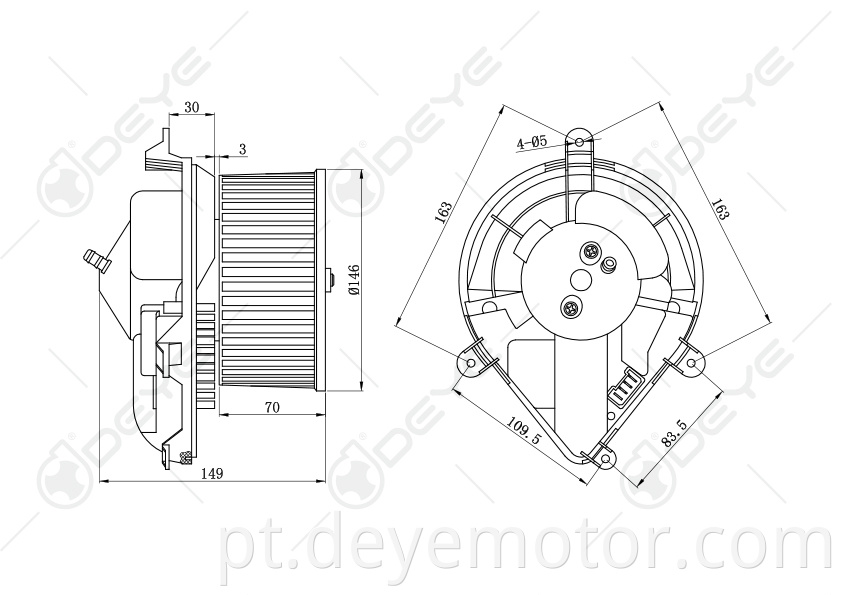 6441. Motor soprador de ar condicionado de carro A2 para PEUGEOT 306 CITROEN